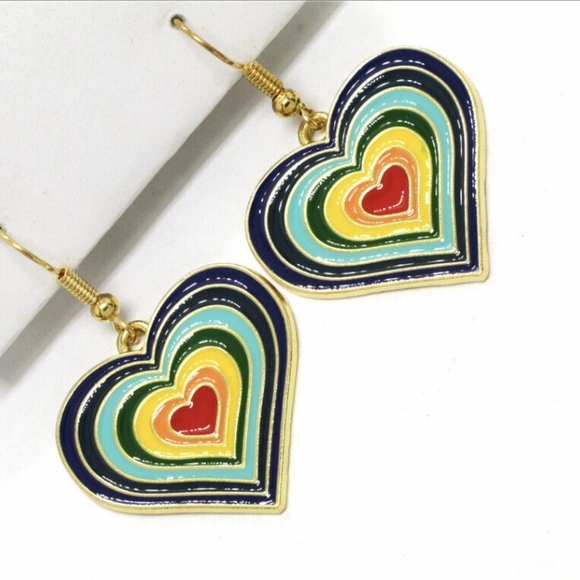 Betsey Johnson Heart Earrings - Picture 2 of 3